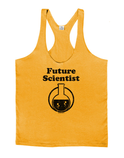 Future Scientist Distressed Mens String Tank Top-Men's String Tank Tops-LOBBO-Gold-Small-Davson Sales