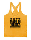 Made in Merica - Stars and Stripes Design Mens String Tank Top-Men's String Tank Tops-LOBBO-Gold-Small-Davson Sales