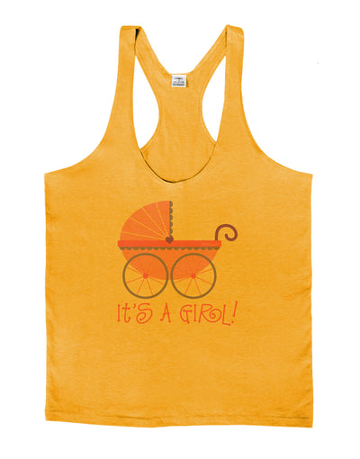 It's a Girl - Baby Carriage Mens String Tank Top-Men's String Tank Tops-LOBBO-Gold-Small-Davson Sales