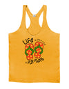 Life is Better in Flip Flops - Pink and Green Mens String Tank Top-Men's String Tank Tops-LOBBO-Gold-Small-Davson Sales