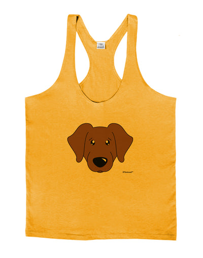 Cute Chocolate Labrador Retriever Dog Mens String Tank Top by TooLoud-TooLoud-Gold-Small-Davson Sales