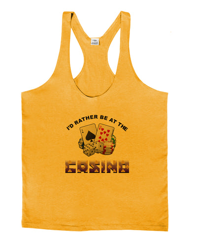 I'd Rather Be At The Casino Funny Mens String Tank Top by TooLoud-Clothing-LOBBO-Gold-Small-Davson Sales