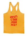 Hardcore Feminist - Pink Mens String Tank Top-Men's String Tank Tops-LOBBO-Gold-Small-Davson Sales