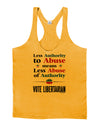 Libertarian Against Authority Abuse Mens String Tank Top-Men's String Tank Tops-LOBBO-Gold-Small-Davson Sales