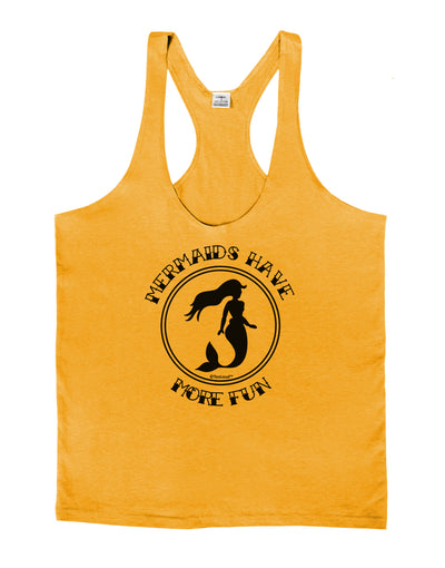 Mermaids Have More Fun Mens String Tank Top-Men's String Tank Tops-LOBBO-Gold-Small-Davson Sales