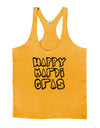 Happy Mardi Gras Text 2 BnW Mens String Tank Top-Men's String Tank Tops-LOBBO-Gold-Small-Davson Sales