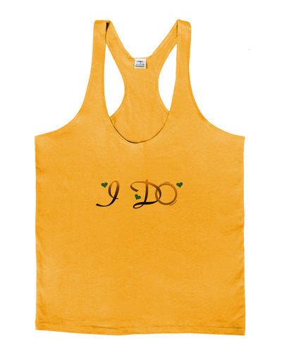 I Do - Groom Mens String Tank Top-Men's String Tank Tops-LOBBO-Gold-Small-Davson Sales