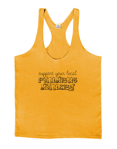 Support Your Local Farmers Market Mens String Tank Top-Men's String Tank Tops-LOBBO-Gold-Small-Davson Sales