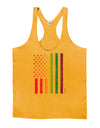 American Pride - Rainbow Flag Mens String Tank Top-Men's String Tank Tops-LOBBO-Gold-Small-Davson Sales