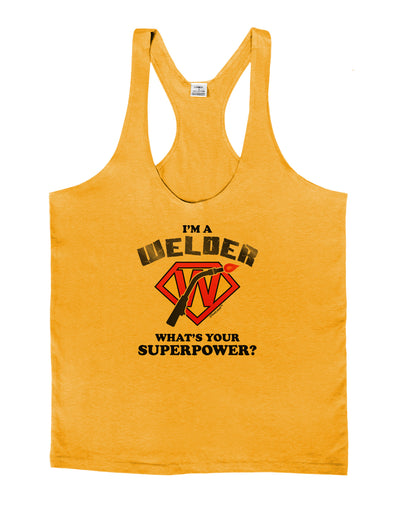 Welder - Superpower Mens String Tank Top-Men's String Tank Tops-LOBBO-Gold-Small-Davson Sales