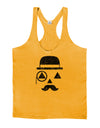 Gentleman Pumpkin Distressed Mens String Tank Top-Men's String Tank Tops-LOBBO-Gold-Small-Davson Sales