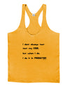 I Don't Always Test My Code Funny Quote Mens String Tank Top by TooLoud-Clothing-LOBBO-Gold-Small-Davson Sales