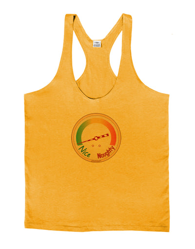 Naughty or Nice Meter Nice Mens String Tank Top-Men's String Tank Tops-LOBBO-Gold-Small-Davson Sales