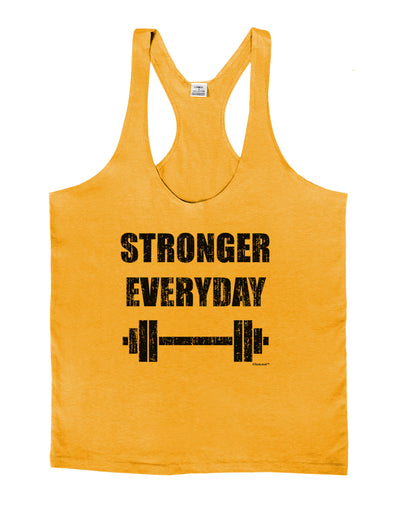Stronger Everyday Gym Workout Mens String Tank Top-Men's String Tank Tops-LOBBO-Gold-Small-Davson Sales