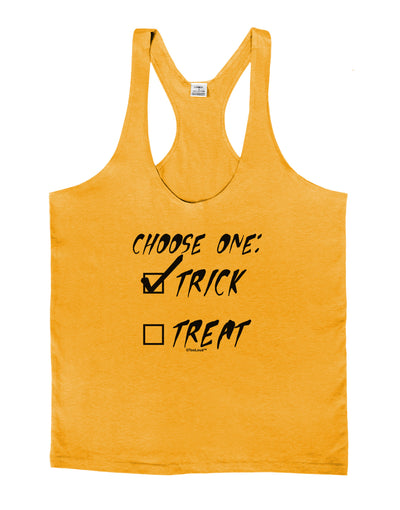 Choose One - Trick Mens String Tank Top-Men's String Tank Tops-LOBBO-Gold-Small-Davson Sales