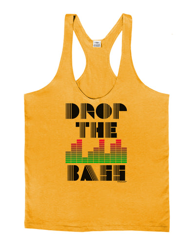 Drop the Bass Mens String Tank Top-Men's String Tank Tops-LOBBO-Gold-Small-Davson Sales