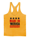 Made in Merica - Stars and Stripes Color Design Mens String Tank Top-Men's String Tank Tops-LOBBO-Gold-Small-Davson Sales