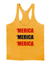 Merica Merica Merica - Red and Blue Mens String Tank Top-Men's String Tank Tops-LOBBO-Gold-Small-Davson Sales