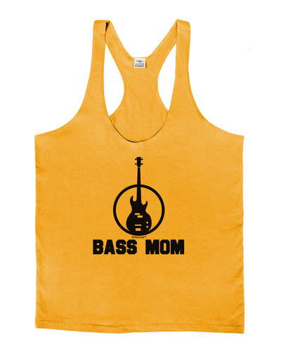 Bass Mom - Mother's Day Design Mens String Tank Top-Men's String Tank Tops-LOBBO-Gold-Small-Davson Sales