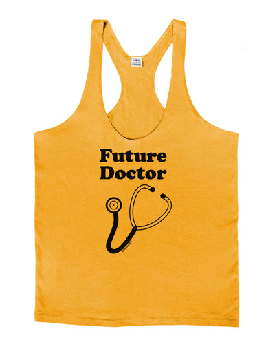 Future Doctor Mens String Tank Top-Men's String Tank Tops-LOBBO-Gold-Small-Davson Sales