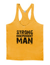 Strong Independent Man Mens String Tank Top-Men's String Tank Tops-LOBBO-Gold-Small-Davson Sales