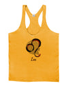 Leo Symbol Mens String Tank Top-Men's String Tank Tops-LOBBO-Gold-Small-Davson Sales