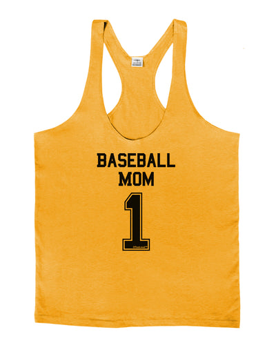 Baseball Mom Jersey Mens String Tank Top-Men's String Tank Tops-LOBBO-Gold-Small-Davson Sales