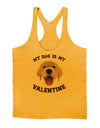 My Dog is my Valentine Gold Yellow Mens String Tank Top-Men's String Tank Tops-LOBBO-Gold-Small-Davson Sales