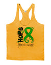 Hope for a Cure - Lime Green Ribbon Lyme Disease - Flowers Mens String Tank Top-Men's String Tank Tops-LOBBO-Gold-Small-Davson Sales