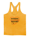 Nursing Is A Work Of Heart Mens String Tank Top-Men's String Tank Tops-LOBBO-Gold-Small-Davson Sales