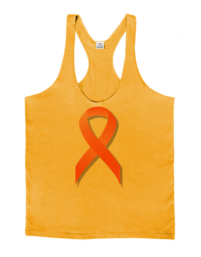 Leukemia Awareness Ribbon - Orange Mens String Tank Top-Men's String Tank Tops-LOBBO-Gold-Small-Davson Sales