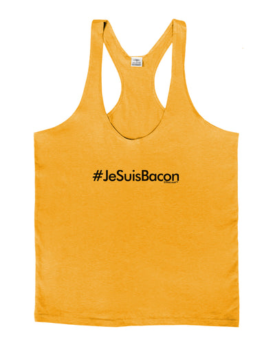 Hashtag JeSuisBacon Mens String Tank Top-Men's String Tank Tops-LOBBO-Gold-Small-Davson Sales