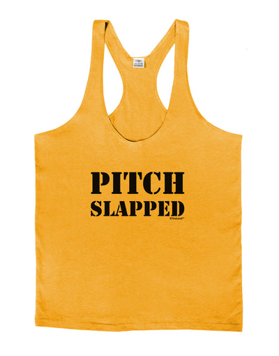 Pitch Slapped Mens String Tank Top-Men's String Tank Tops-LOBBO-Gold-Small-Davson Sales