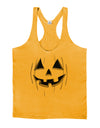 Halloween Pumpkin Smile Jack O Lantern Mens String Tank Top-Men's String Tank Tops-LOBBO-Gold-Small-Davson Sales