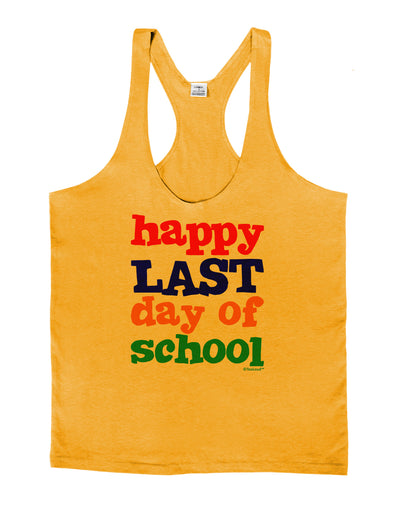 Happy Last Day of School Mens String Tank Top-Men's String Tank Tops-LOBBO-Gold-Small-Davson Sales