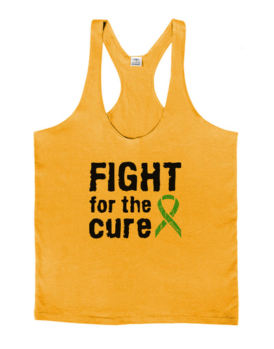 Fight for the Cure - Light Green Ribbon Celiac Disease Mens String Tank Top-Men's String Tank Tops-LOBBO-Gold-Small-Davson Sales