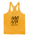 Aquarius Symbol Mens String Tank Top-Men's String Tank Tops-LOBBO-Gold-Small-Davson Sales