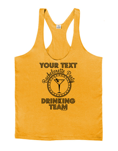 Personalized -Name- Bachelorette Party Drinking Team Mens String Tank Top-Men's String Tank Tops-LOBBO-Gold-Small-Davson Sales