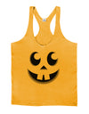 Cute Jack O Lantern Pumpkin Face Mens String Tank Top-Men's String Tank Tops-LOBBO-Gold-Small-Davson Sales