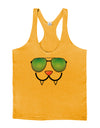 Kyu-T Face - Fangs Cool Sunglasses Mens String Tank Top-LOBBO-Gold-Small-Davson Sales