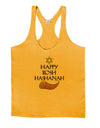 Happy Rosh Hashanah Mens String Tank Top-LOBBO-Gold-Small-Davson Sales