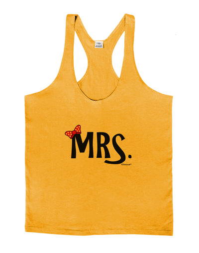 Matching Mr and Mrs Design - Mrs Bow Mens String Tank Top by TooLoud-TooLoud-Gold-Small-Davson Sales