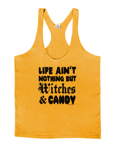 Witches and Candy Mens String Tank Top-Men's String Tank Tops-LOBBO-Gold-Small-Davson Sales