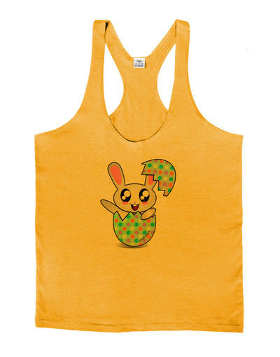 Bunny Hatching From Egg Mens String Tank Top-Men's String Tank Tops-LOBBO-Gold-Small-Davson Sales