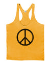 Peace Sign Symbol - Distressed Mens String Tank Top-Men's String Tank Tops-LOBBO-Gold-Small-Davson Sales