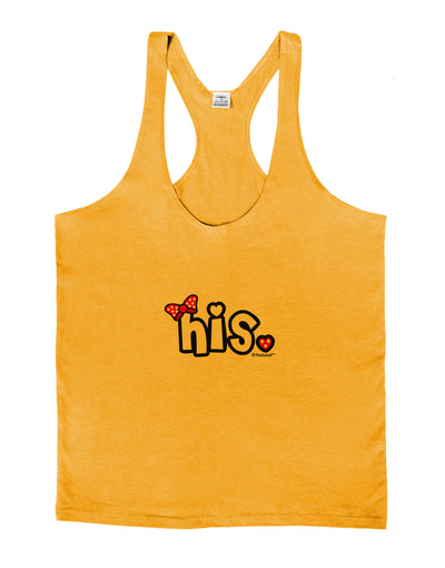 Matching His and Hers Design - His - Red Bow Mens String Tank Top by TooLoud-TooLoud-Gold-Small-Davson Sales