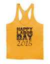 Happy Labor Day 2015 Mens String Tank Top-Men's String Tank Tops-LOBBO-Gold-Small-Davson Sales