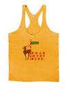 Rudolf Ratchet Reindeer Color Text Mens String Tank Top-Men's String Tank Tops-LOBBO-Gold-Small-Davson Sales