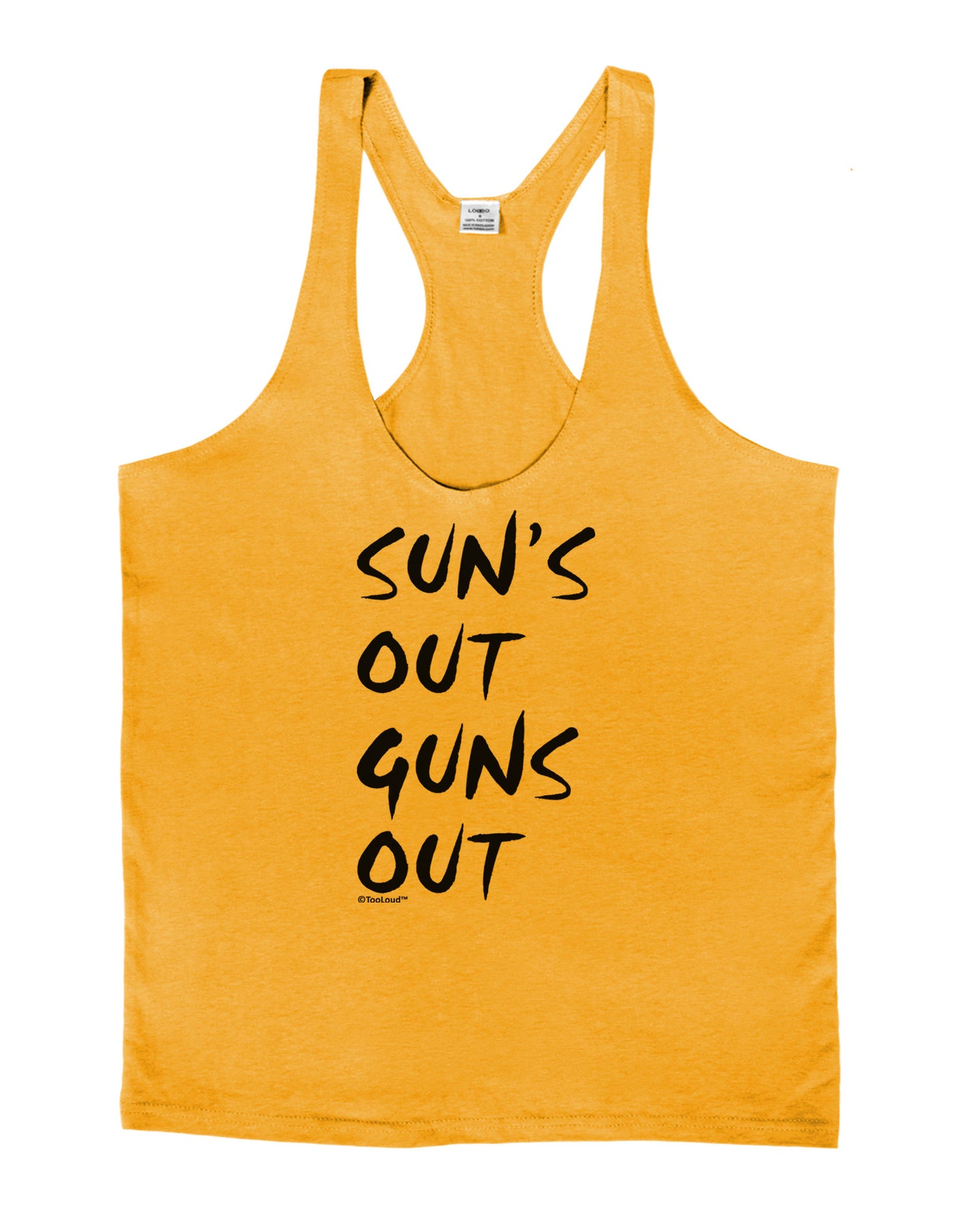 Suns Out Guns Out Mens String Tank Top-Men's String Tank Tops-LOBBO-Gold-Small-Davson Sales