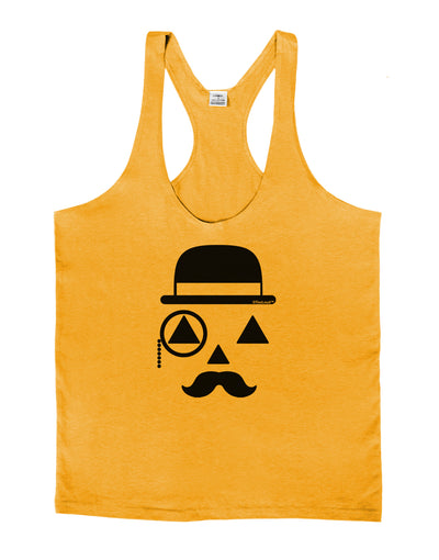 Gentleman Jack-o-lantern Mens String Tank Top-Men's String Tank Tops-LOBBO-Gold-Small-Davson Sales